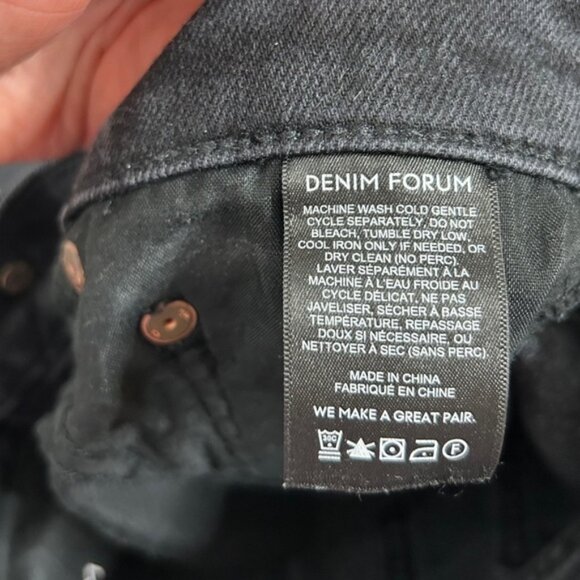 Aritzia Denim Forum Yoko Bermuda Jorts Jean Shorts High Rise Waist Black - Picture 9 of 13